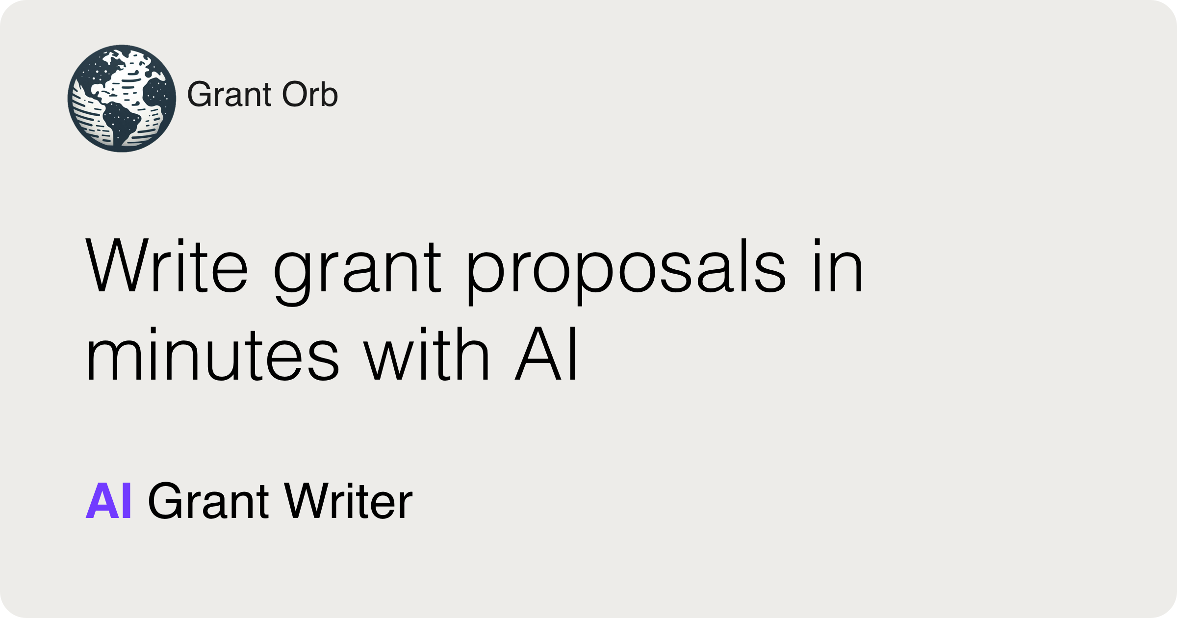 GrantOrb — the real cost of grant writing, consultant fees versus AI